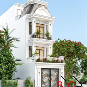 Mẫu nhà phố kiểu tân cổ điển 4 tầng KT 5x20