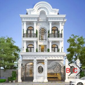 Thiết kế biệt thự tân cổ điển đẹp kết hợp hài hòa giữa sự truyền thống và hiện đại