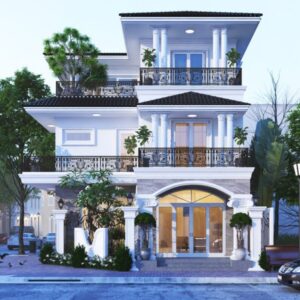 Mẫu biệt thự 3 tầng đẹp theo xu hướng của năm 2023