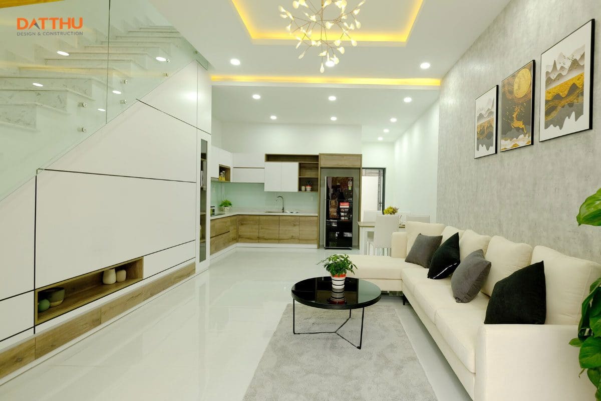 Bố trí phòng khách - bếp liên thông cho cảm giác không gian rộng